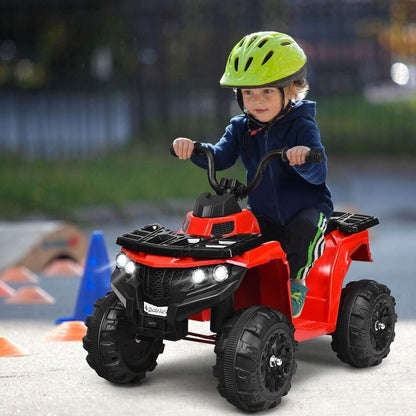 Quad Electrique Pour Enfants 3 Km/H Phares Musique MP3 USB AUX Volume Réglable Voiture Pour Enfants De 3-6 Ans Blanc/Rouge/Bleu