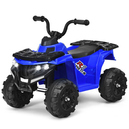 Quad Electrique Pour Enfants 3 Km/H Phares Musique MP3 USB AUX Volume Réglable Voiture Pour Enfants De 3-6 Ans Blanc/Rouge/Bleu