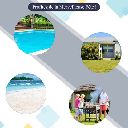 Jeu Puissance 4 Géant Avec 42 Anneaux Et 2 Leviers De Redémarrage Pour Fête Intérieur Extérieur 120X42X104Cm Bleu
