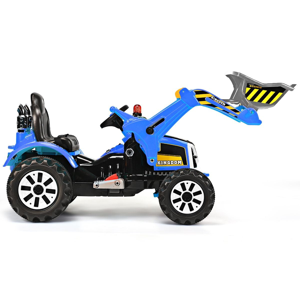 Tracteur Pour Enfants 3-8 Ans Tracteur Electrique Avec 2 Choix De Vitesse Et Chargeuse Marche Avant Et Arrière Vert/Bleu/Jaune
