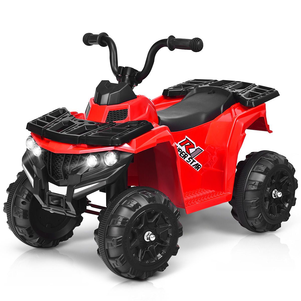 Quad Electrique Pour Enfants 3 Km/H Phares Musique MP3 USB AUX Volume Réglable Voiture Pour Enfants De 3-6 Ans Blanc/Rouge/Bleu