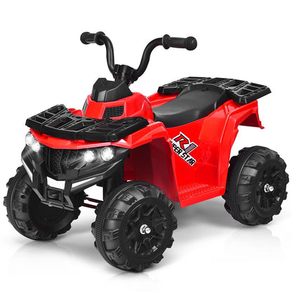 Quad Electrique Pour Enfants 3 Km/H Phares Musique MP3 USB AUX Volume Réglable Voiture Pour Enfants De 3-6 Ans Blanc/Rouge/Bleu