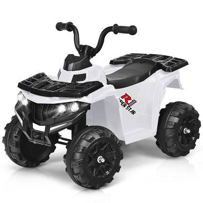 Quad Electrique Pour Enfants 3 Km/H Phares Musique MP3 USB AUX Volume Réglable Voiture Pour Enfants De 3-6 Ans Blanc/Rouge/Bleu