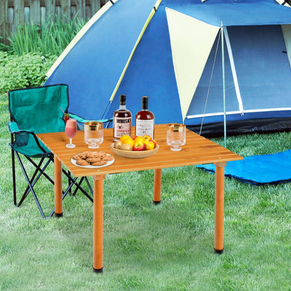 Table De Camping Pliante Avec Sac De Transport Pour Pique-Nique Plage Barbecue Camping Pêche Naturel/Gris