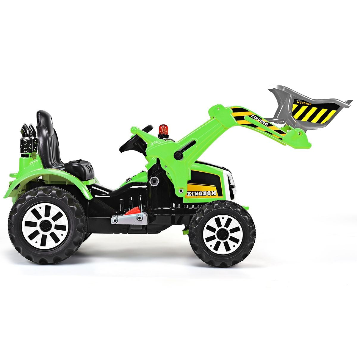 Tracteur Pour Enfants 3-8 Ans Tracteur Electrique Avec 2 Choix De Vitesse Et Chargeuse Marche Avant Et Arrière Vert/Bleu/Jaune
